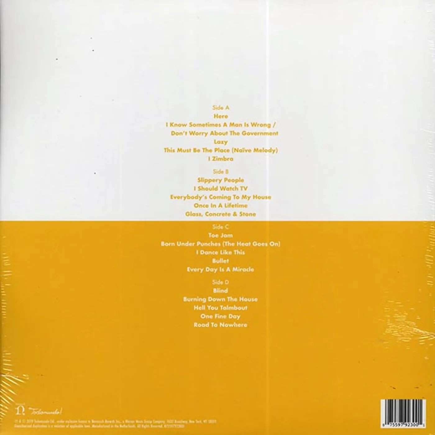 David Byrne  LP -  David Byrne American Utopia Broadway Original Cast Recording (2xLP) (Vinyl)