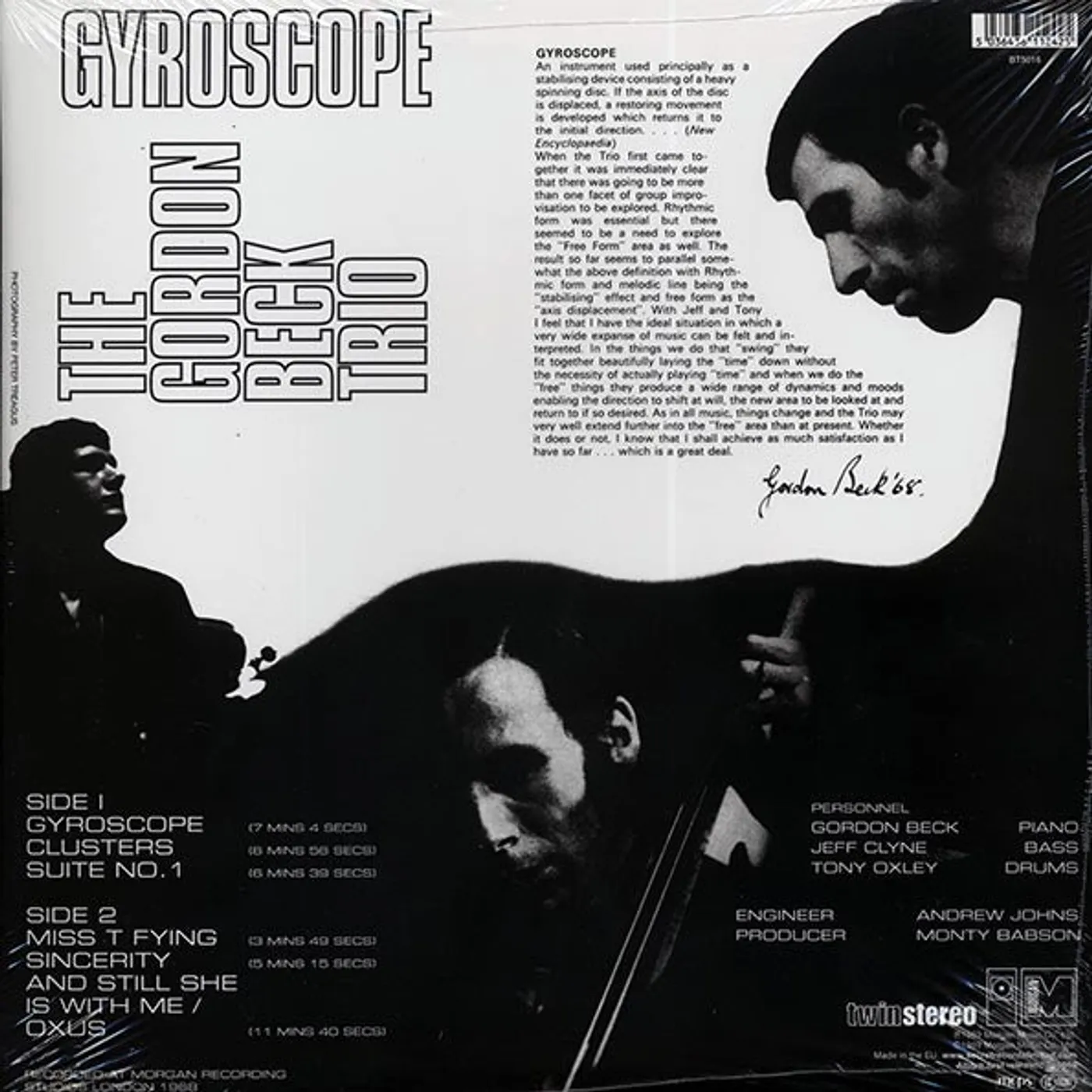  The Gordon Beck Trio  LP -  Gyroscope (RSD 2018) (ltd. ed.) (180g) (Vinyl)
