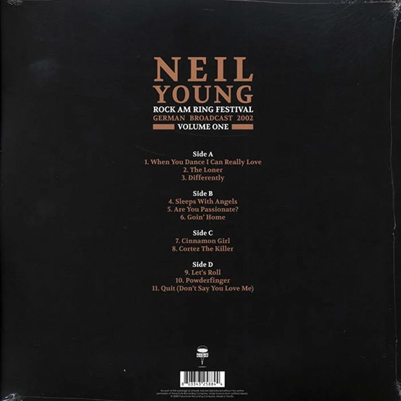 Neil Young  LP -  Rock Am Ring Festival Volume 1: German Broadcast 2002 (2xLP)