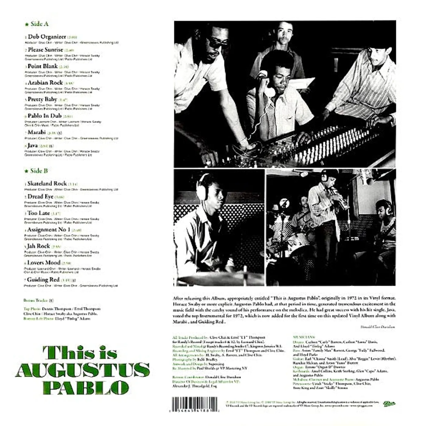 Augustus Pablo  LP -  This Is Augustus Pablo (Vinyl)