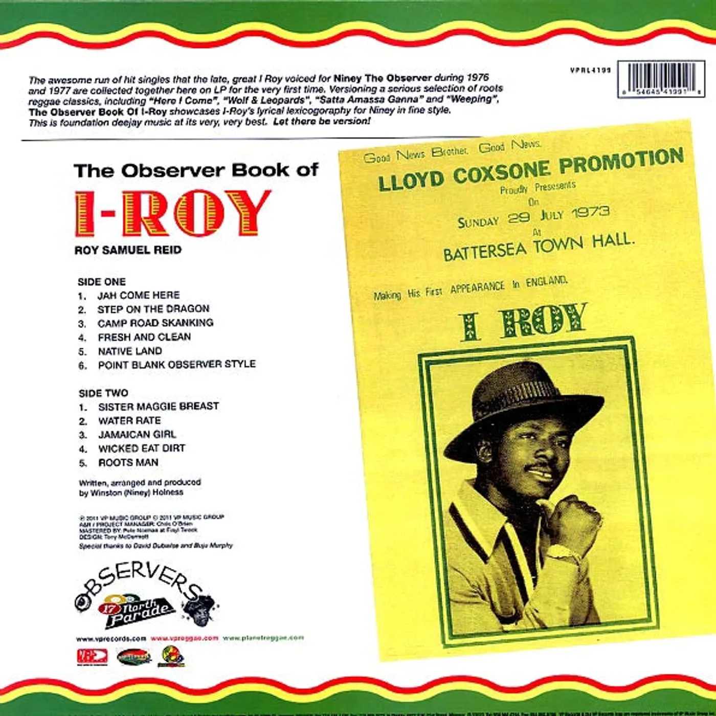 I-Roy LP -  The Observer Book Of I Roy