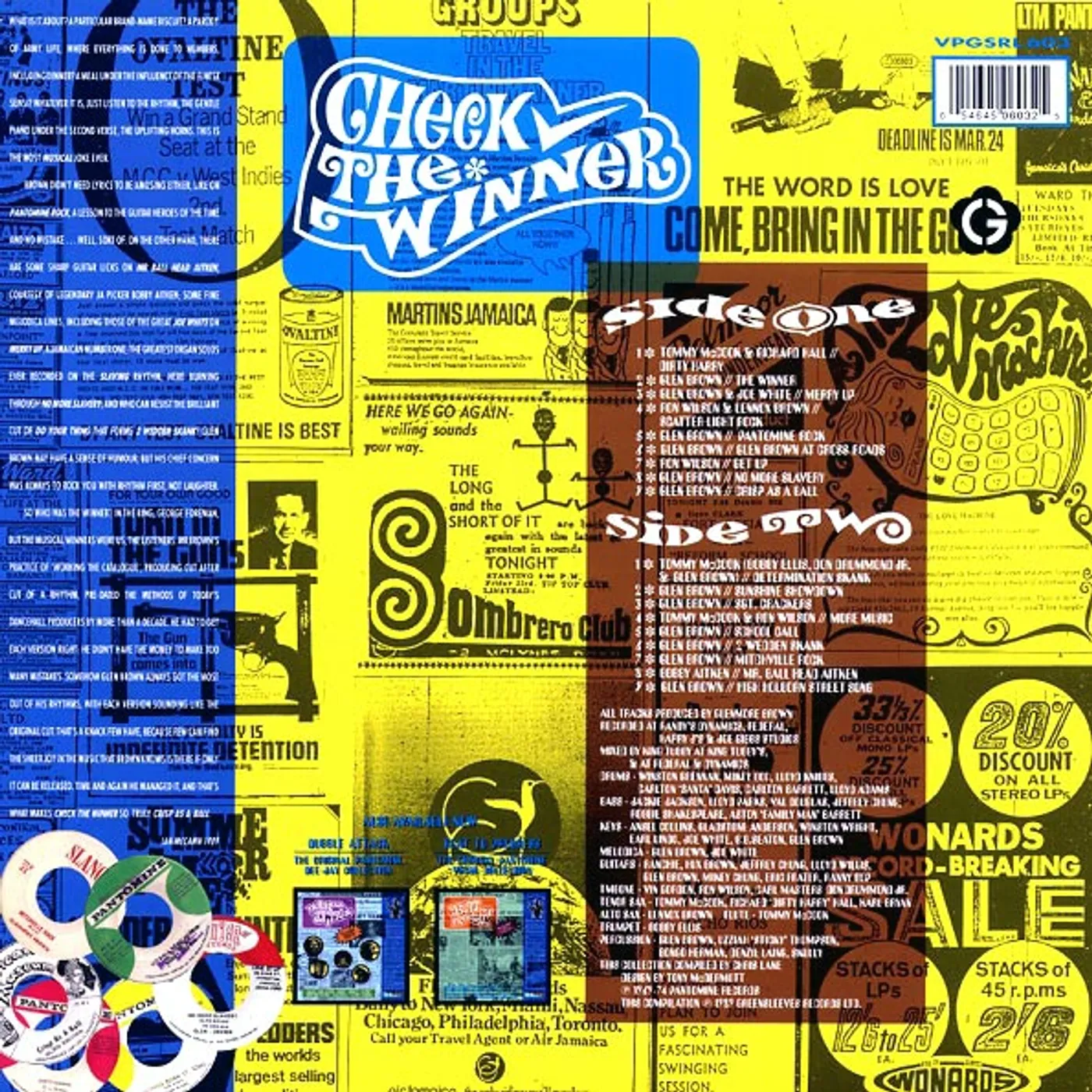 Glen Brown  LP -  Check The Winner: The Original Pantomine Instrumental Collection 197074 (Vinyl)