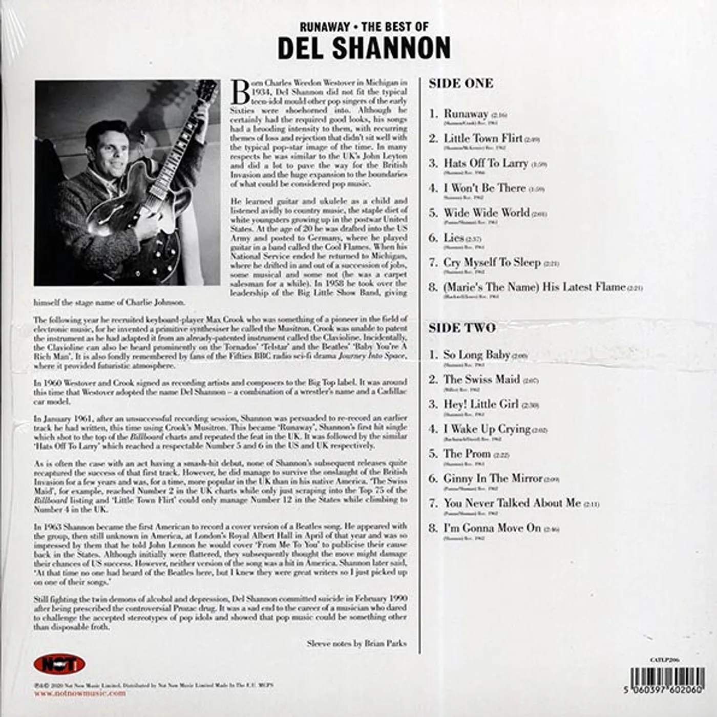 Del Shannon  LP -  Runaway: The Best Of Del Shannon (180g) (Vinyl)
