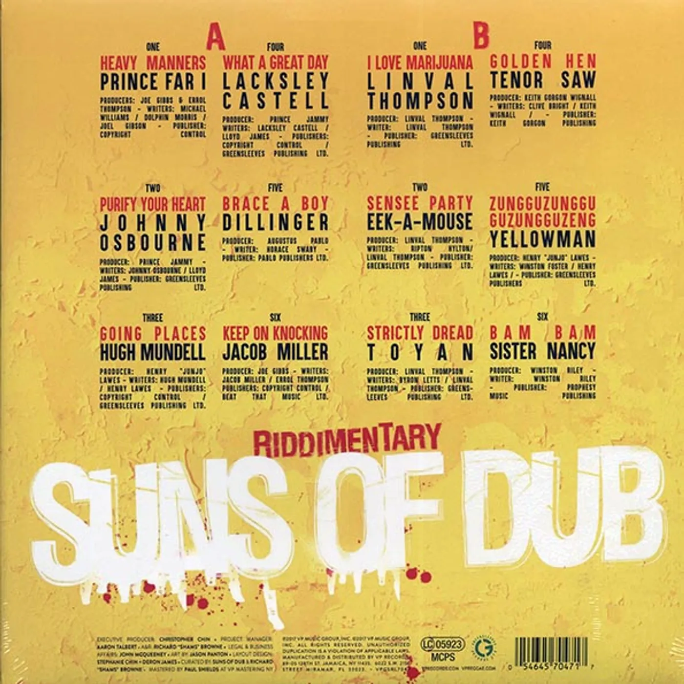 Linval Thompson, Eek A Mouse, Tenor Saw, Jacob Miller, Hugh Mundell, Etc.  LP -  Riddimentary: Suns Of Dub Selects Greensleeves (Vinyl)
