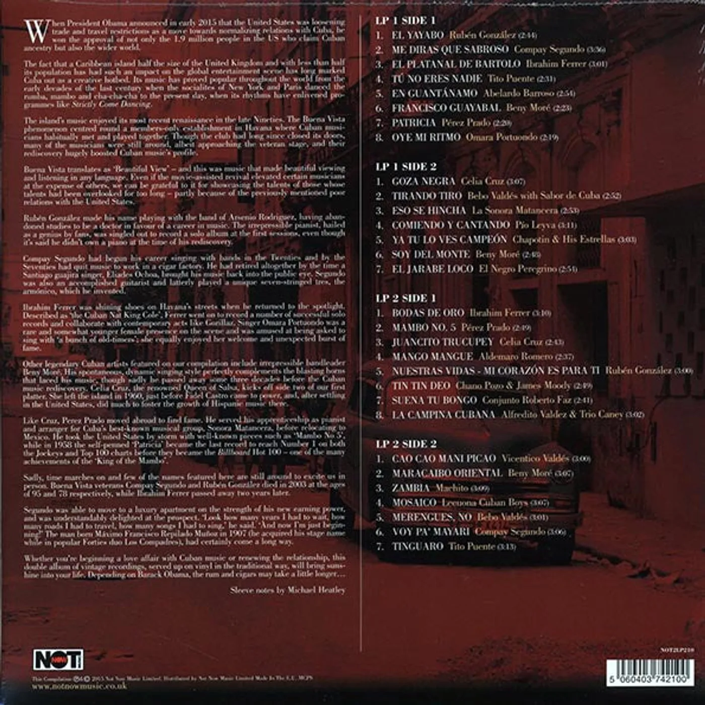 Various  LP -  Music That Inspired Buena Vista Social Club (2xLP) (180g) (Vinyl)