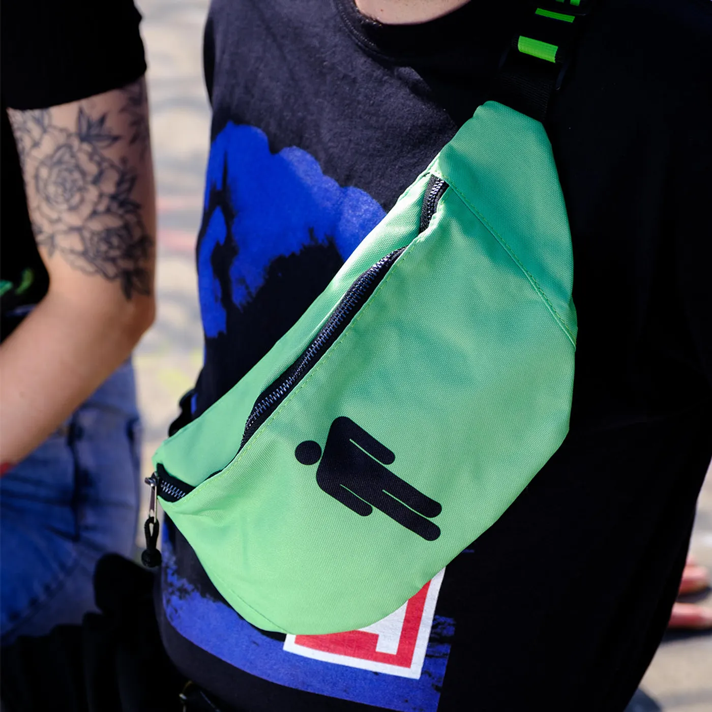 Rocksax Billie Eilish Bum Bag - Bad Guy Green