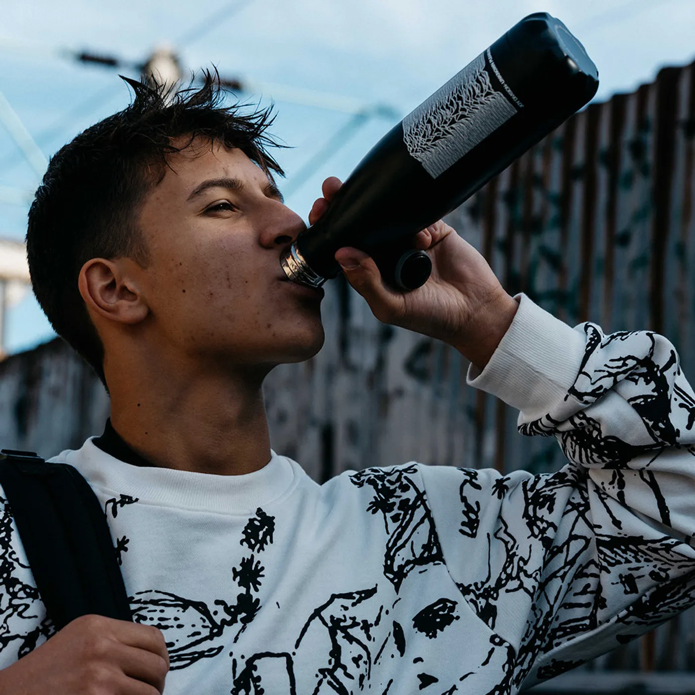 Rocksax Joy Division Drink Bottle - Unknown Pleasures