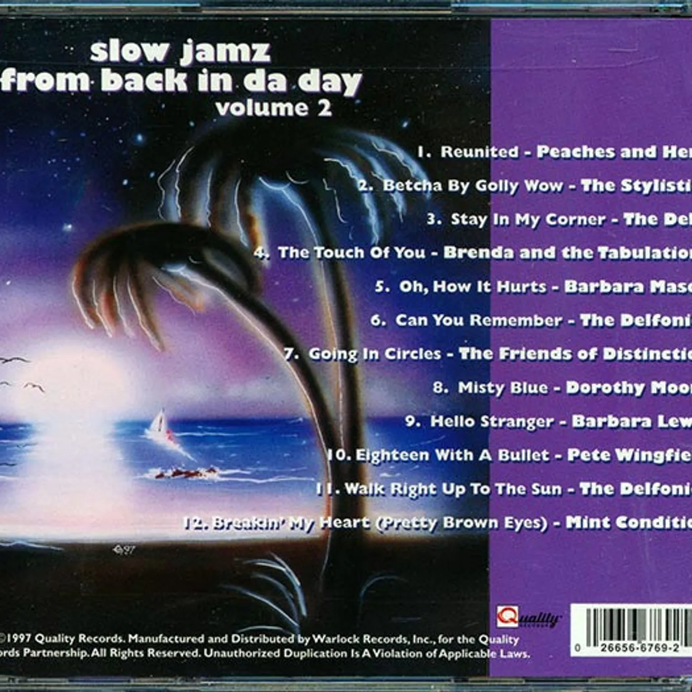 Peaches & Herb, The Delfonics, The Dells, Etc.  CD -  Slow Jamz From Back In Da Dayz 2