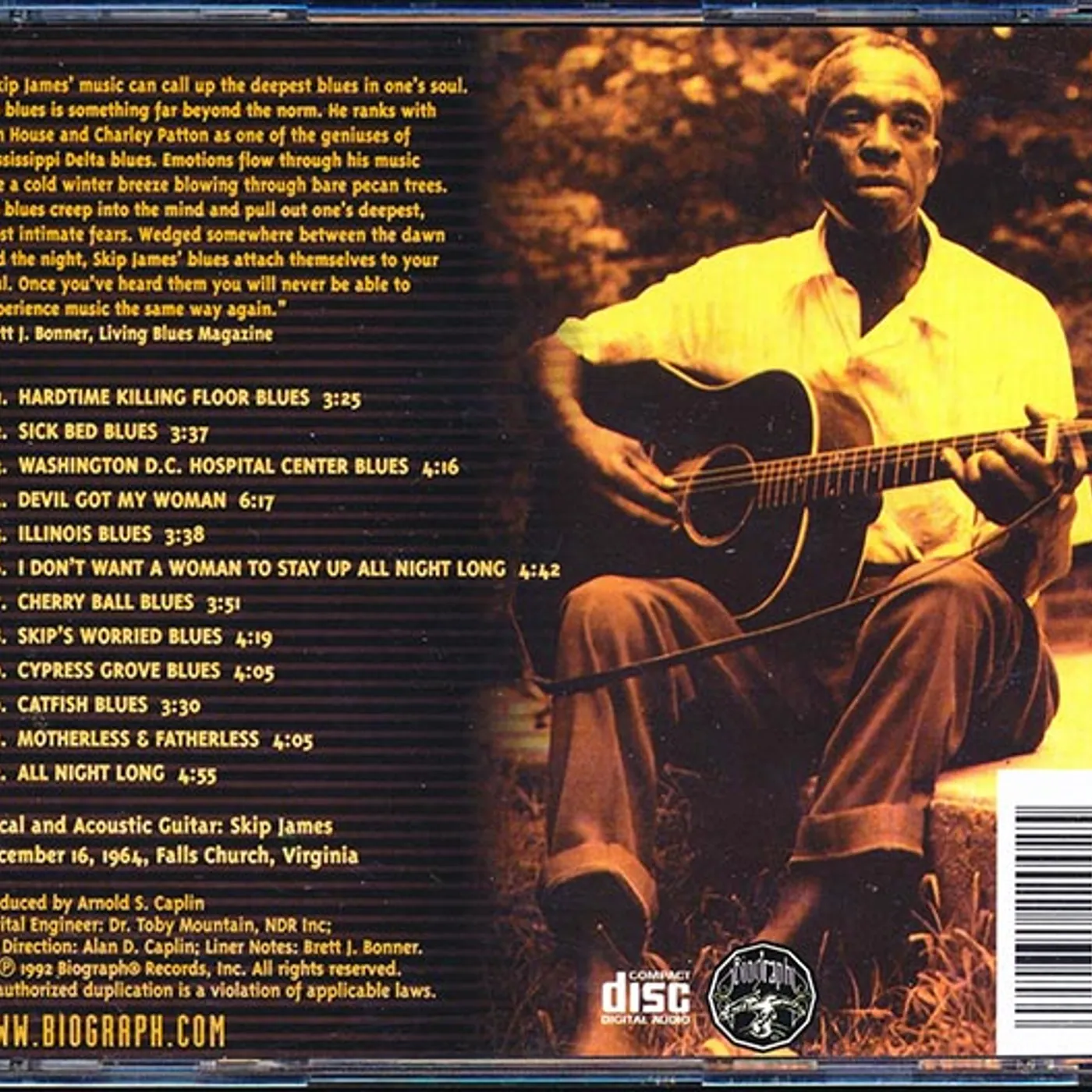 Skip James  CD -  Hardtime Killing Floor Blues