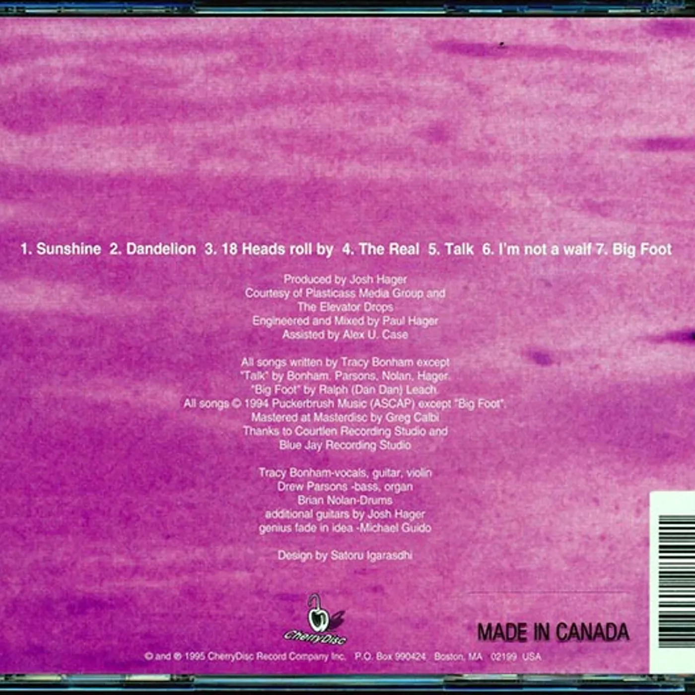 Tracy Bonham  CD -  The Liverpool Sessions