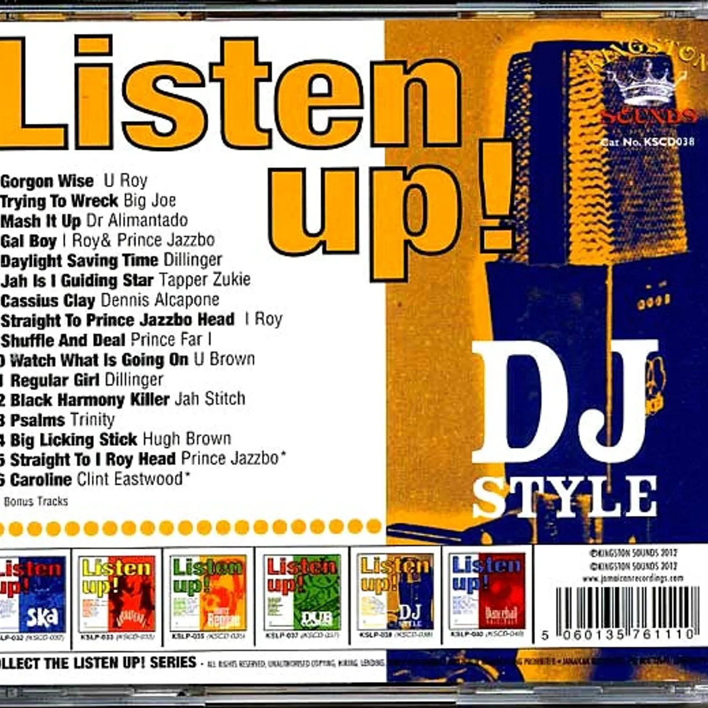 U-Roy, Dr. Alimantado, Prince Jazzbo, Prince Far I, Etc.  CD -  Listen Up: DJ Style