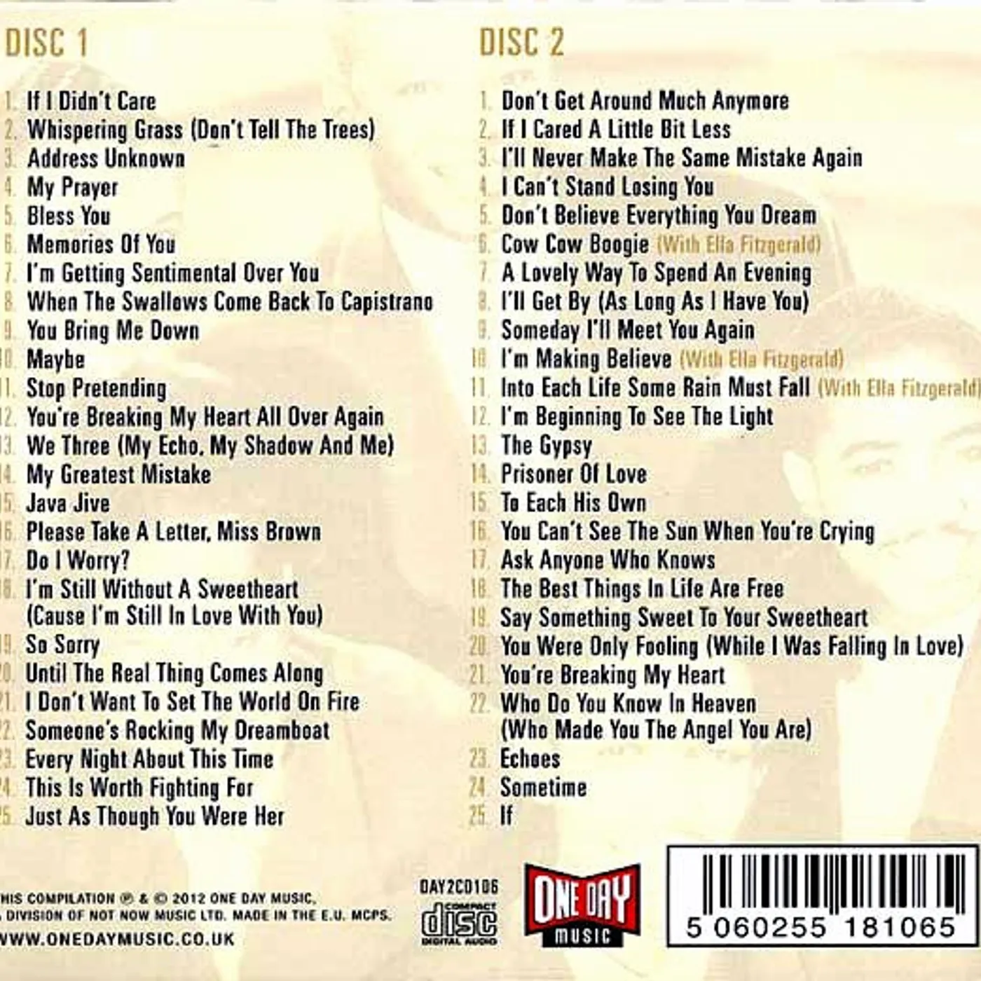 The Ink Spots  CD -  The Ultimate Collection (50 tracks) (2xCD) (deluxe 3 fold digipak)