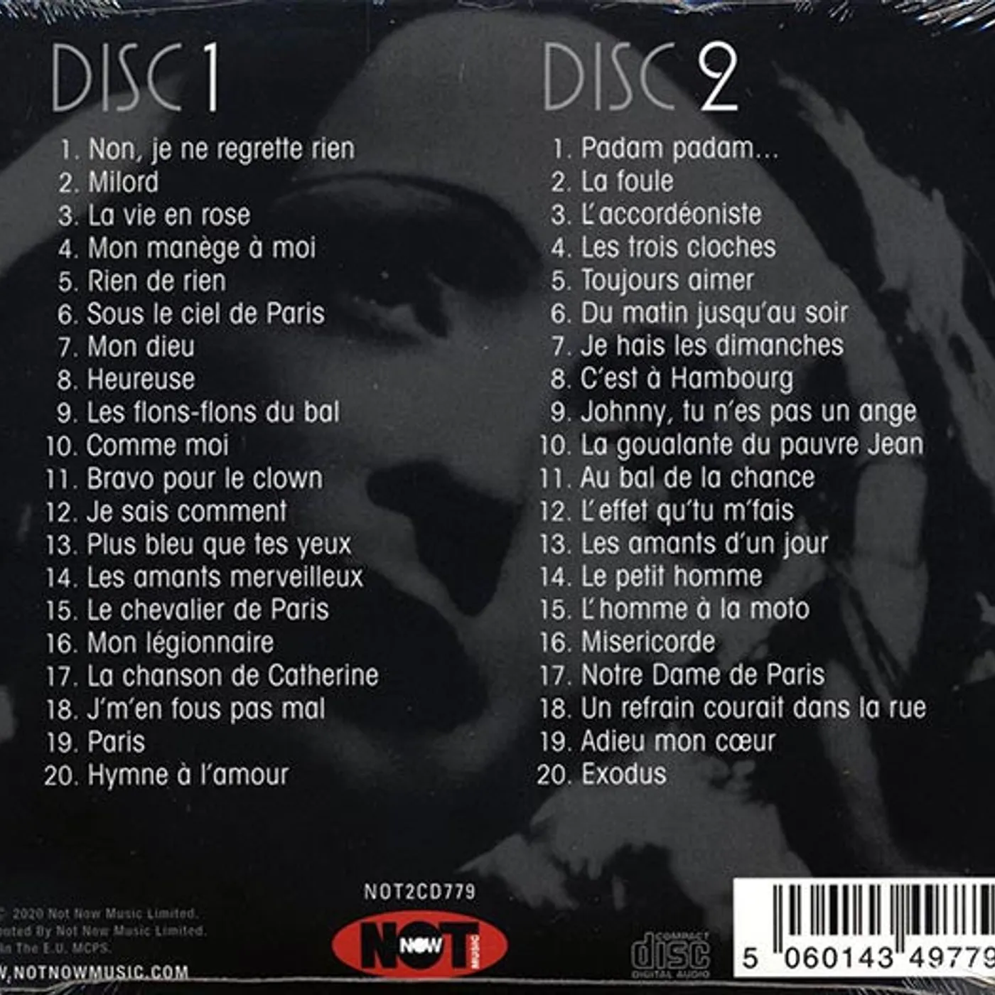 Édith Piaf  CD -  The Very Best Of Edith Piaf: 40 Original Recordings (40 tracks) (2xCD)