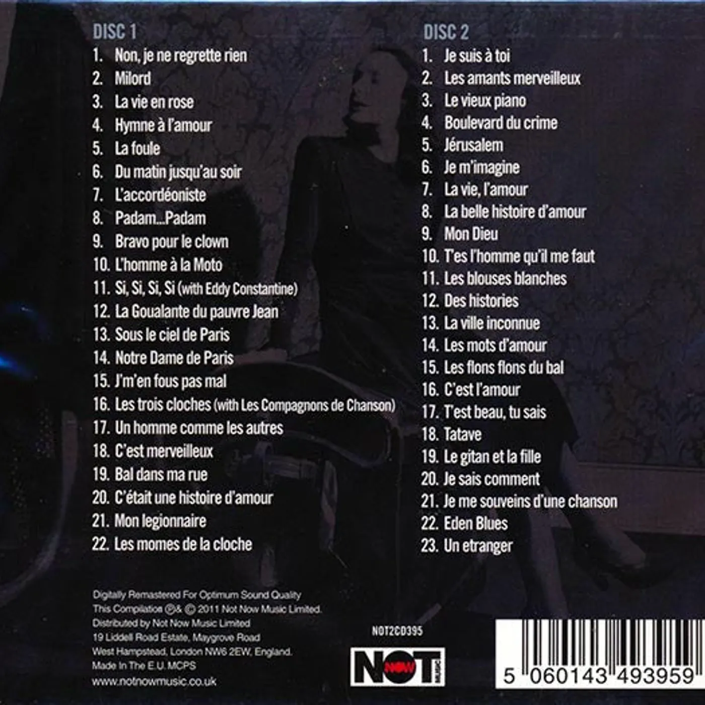 Édith Piaf  CD -  Je Ne Regrette Rien (45 tracks) (2xCD)
