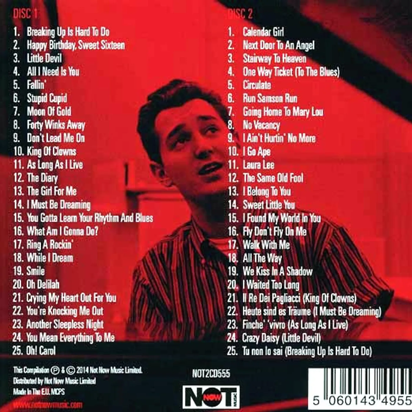 Neil Sedaka  CD -  The Neil Sedaka Songbook (50 tracks) (2xCD)