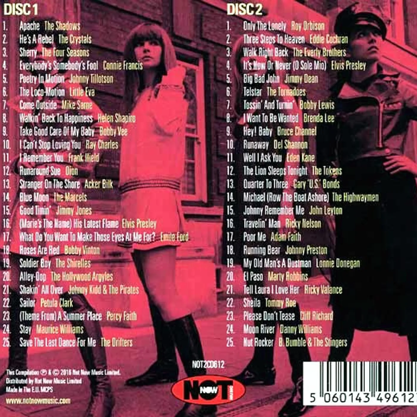 Various  CD -  Number 1 Hits Of The 60s (50 tracks) (2xCD)
