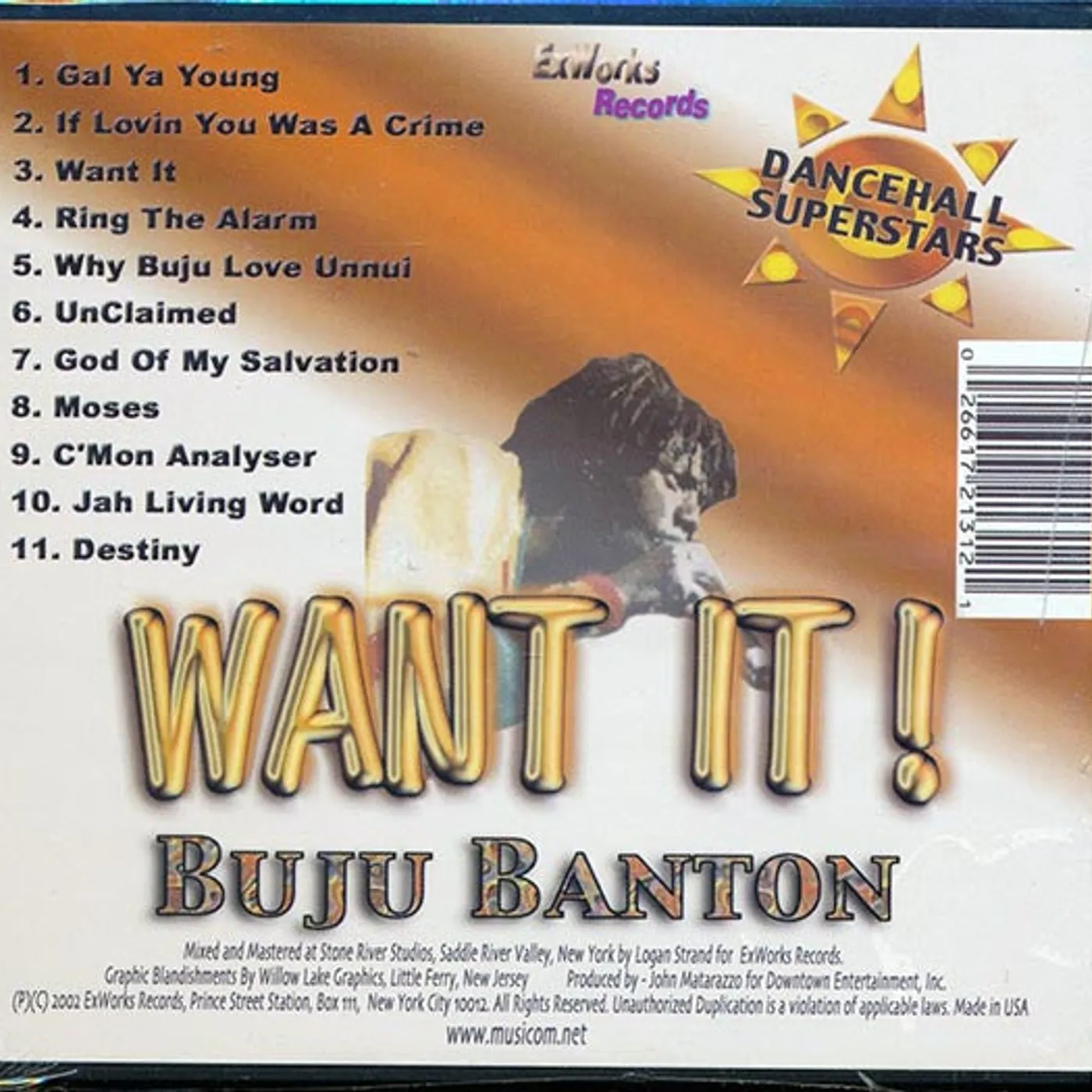 Buju Banton  CD -  Want It