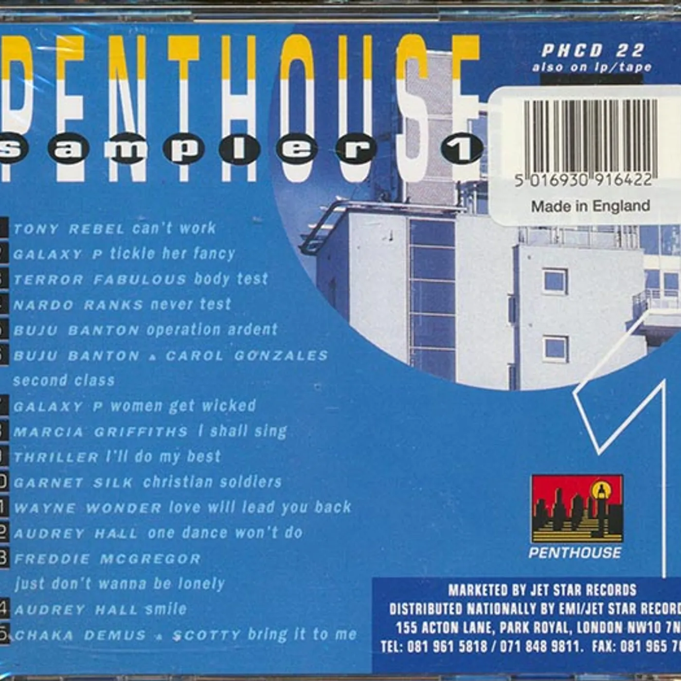 Buju Banton, Garnett Silk, Freddie McGregor, Tony Rebel, Etc.  CD -  Penthouse Sampler Volume 1
