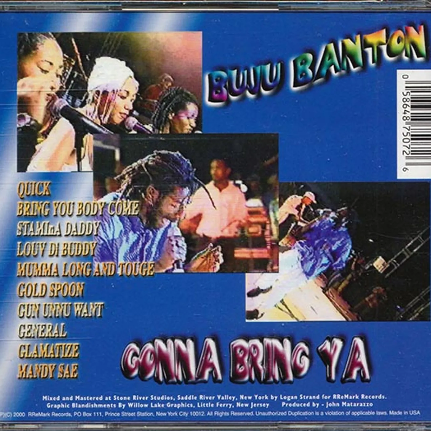Buju Banton  CD -  Gonna Bring Ya