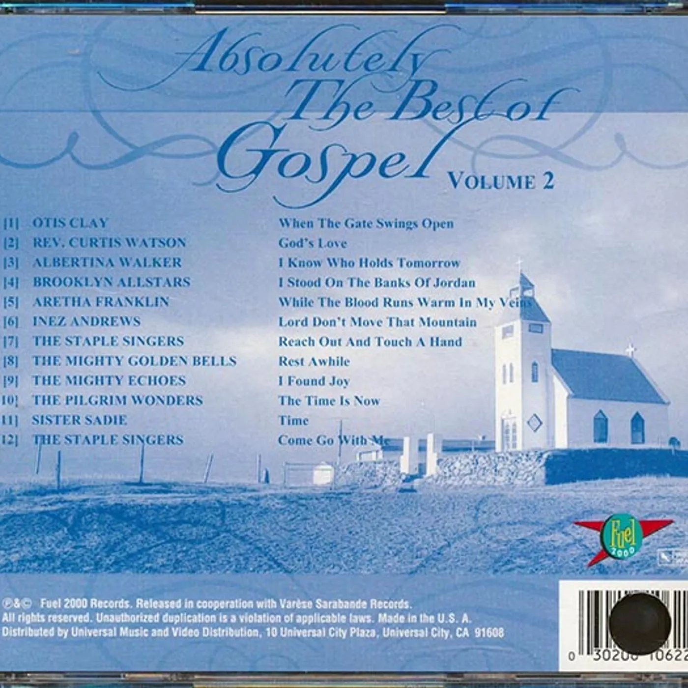 Otis Clay, Brooklyn Allstars, The Staple Singers, Etc.  CD -  Absolutely The Best Of Gospel Volume 2