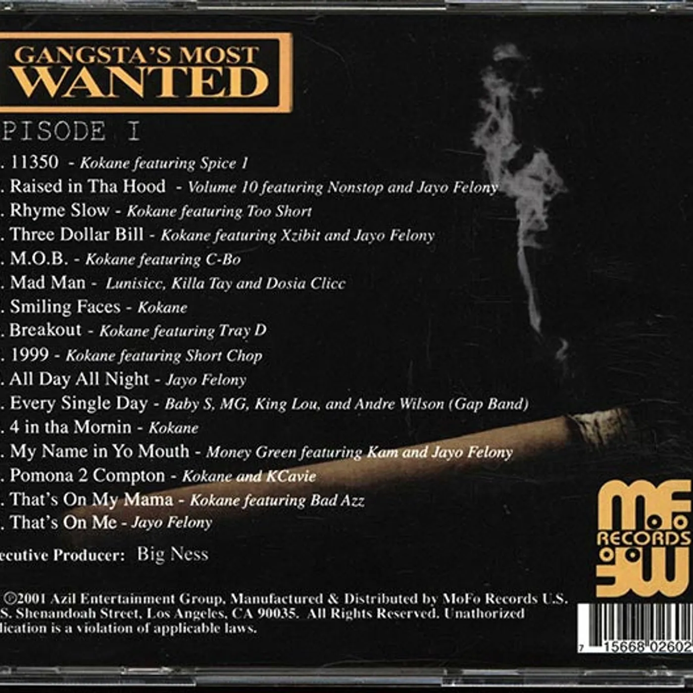 Too $hort, Xzibit, Short Chop, Jayo Felony, Etc.  CD -  Gangsta's Most Wanted: Episode 1