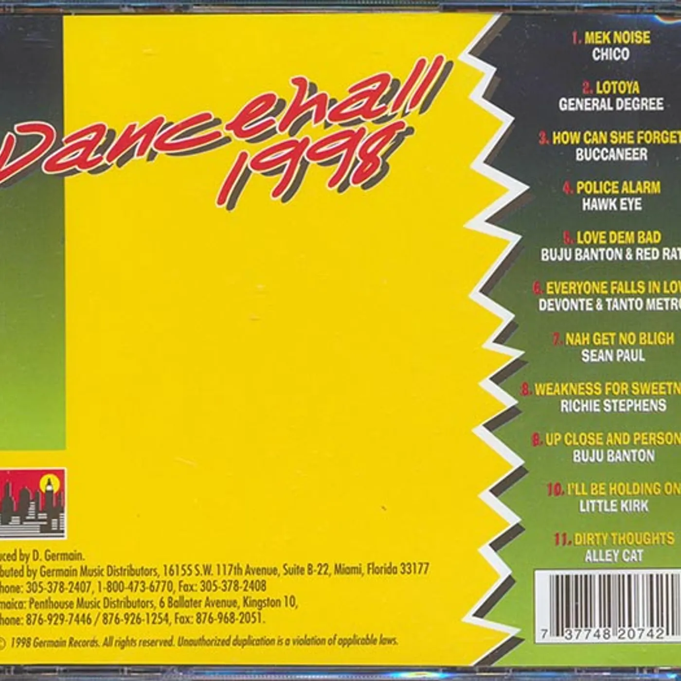 Buju Banton, Richie Stephens, Etc.  CD -  Penthouse Dancehall 1998