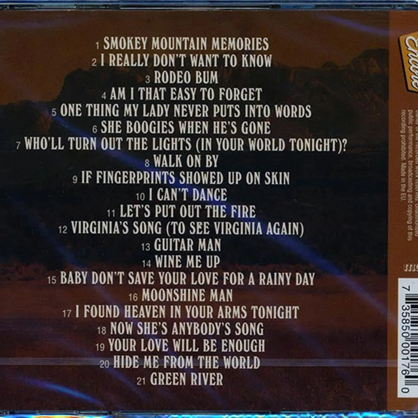 Mel Street  CD -  Smokey Mountain Memories: 21 Massive Tracks (21 tracks)