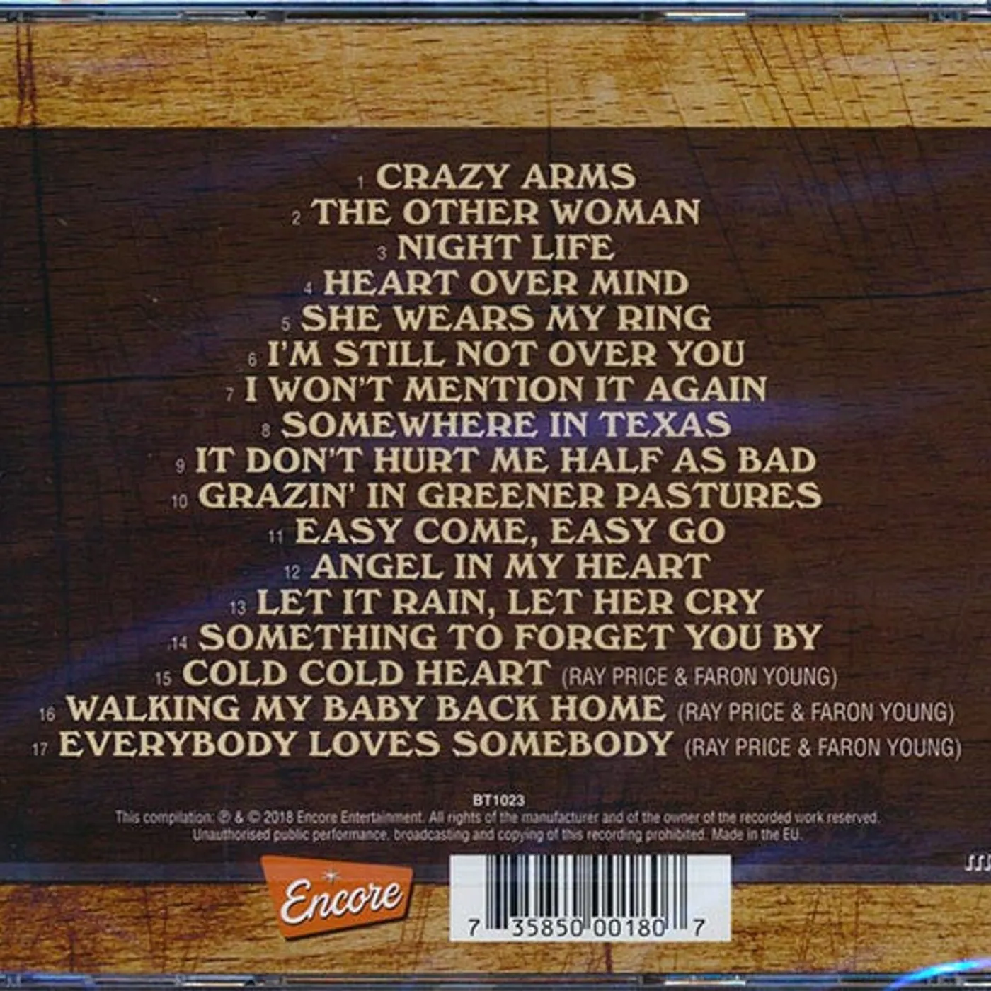Ray Price  CD -  Crazy Arms: 17 Massive Tracks