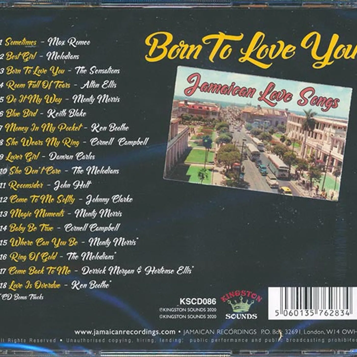 Alton Ellis, Ken Boothe, The Melodians, Etc.  CD -  Born To Love You: Jamaican Love Songs