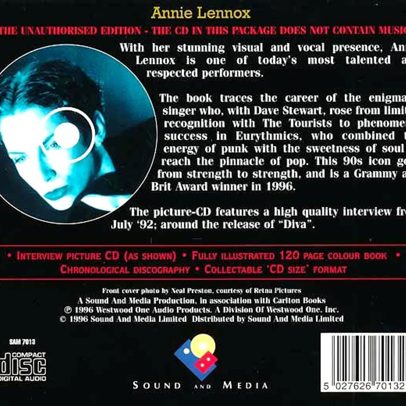 Annie Lennox  CD -  Fully Illustrated Book And Interview Disc (incl. large booklet)