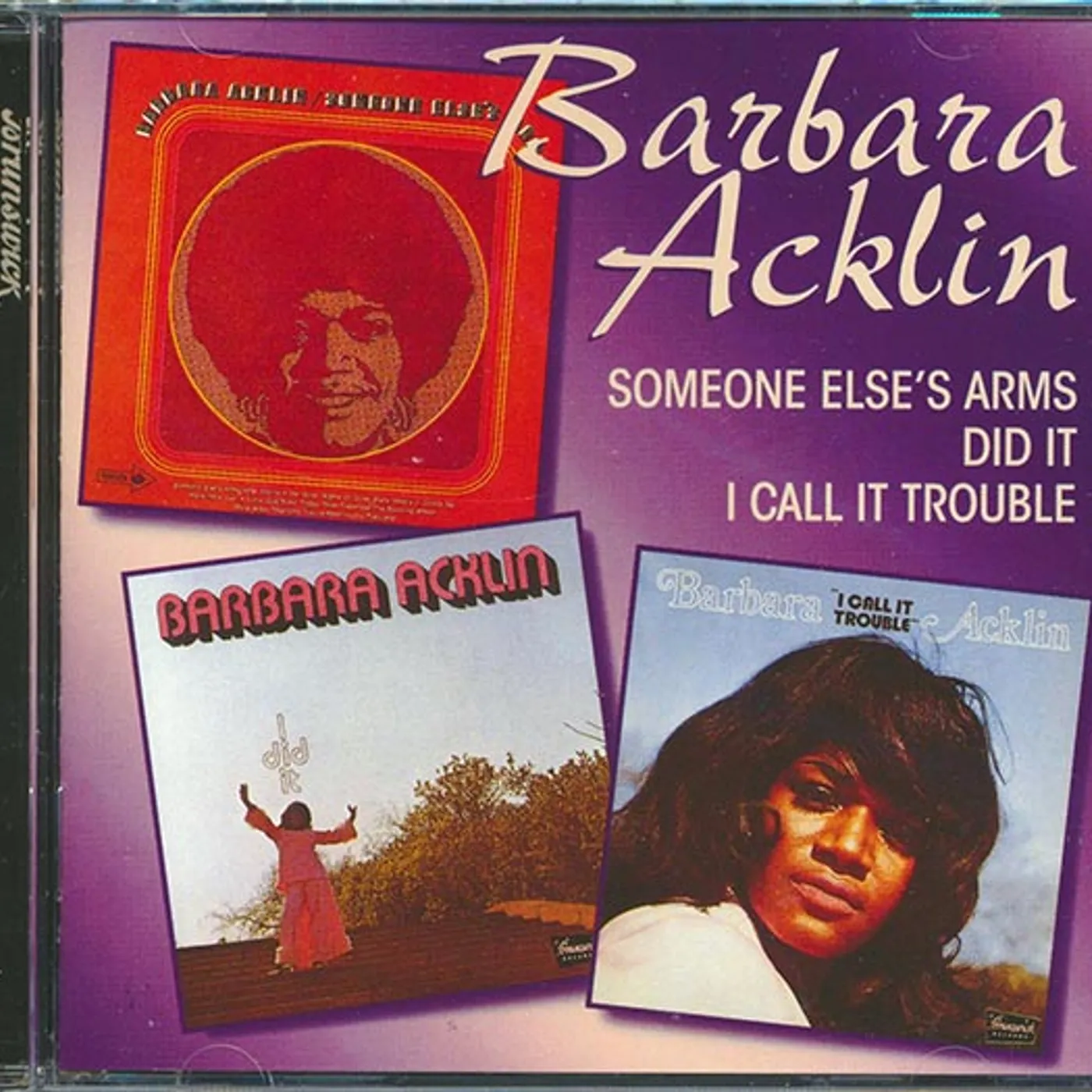 Barbara Acklin  CD -  Someone Else's Arms + I Did It + I Call It Trouble (21 tracks)