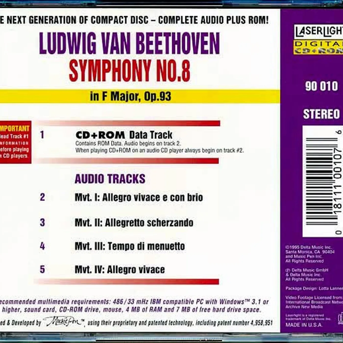 Herbert Kegel, Dresden Philharmonic Orchestra  CD -  Beethoven Symphony No. 8