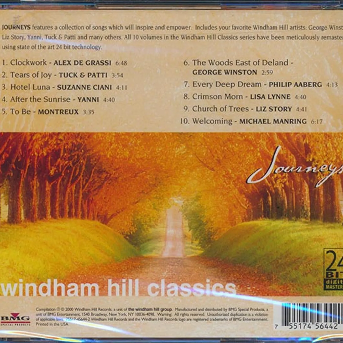 George Winston, Alex De Grassi, Tuck & Patti, Yanni, Etc.  CD -  Journeys: Windham Hill Classics