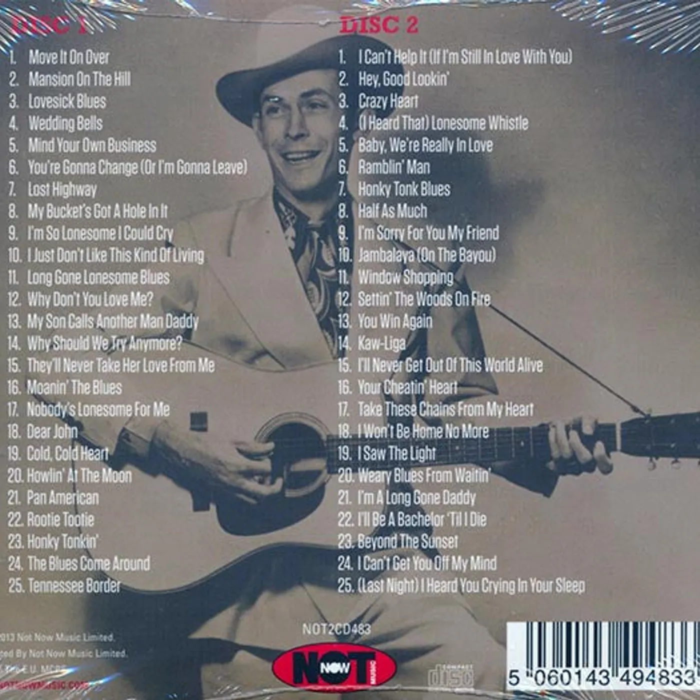 Hank Williams  CD -  The Very Best Of Hank Williams (50 tracks) (2xCD) (deluxe 3 fold digipak)