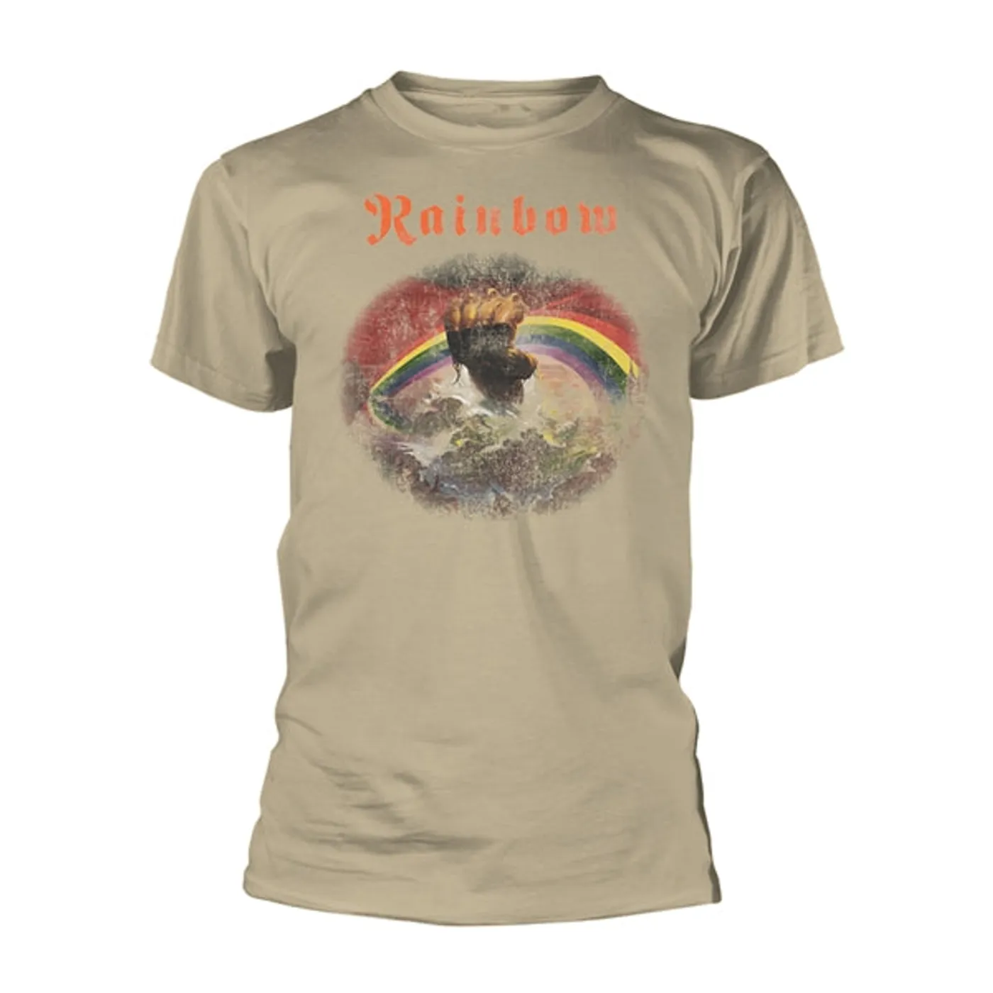 Rainbow T Shirt - Rising Distressed (Natural)