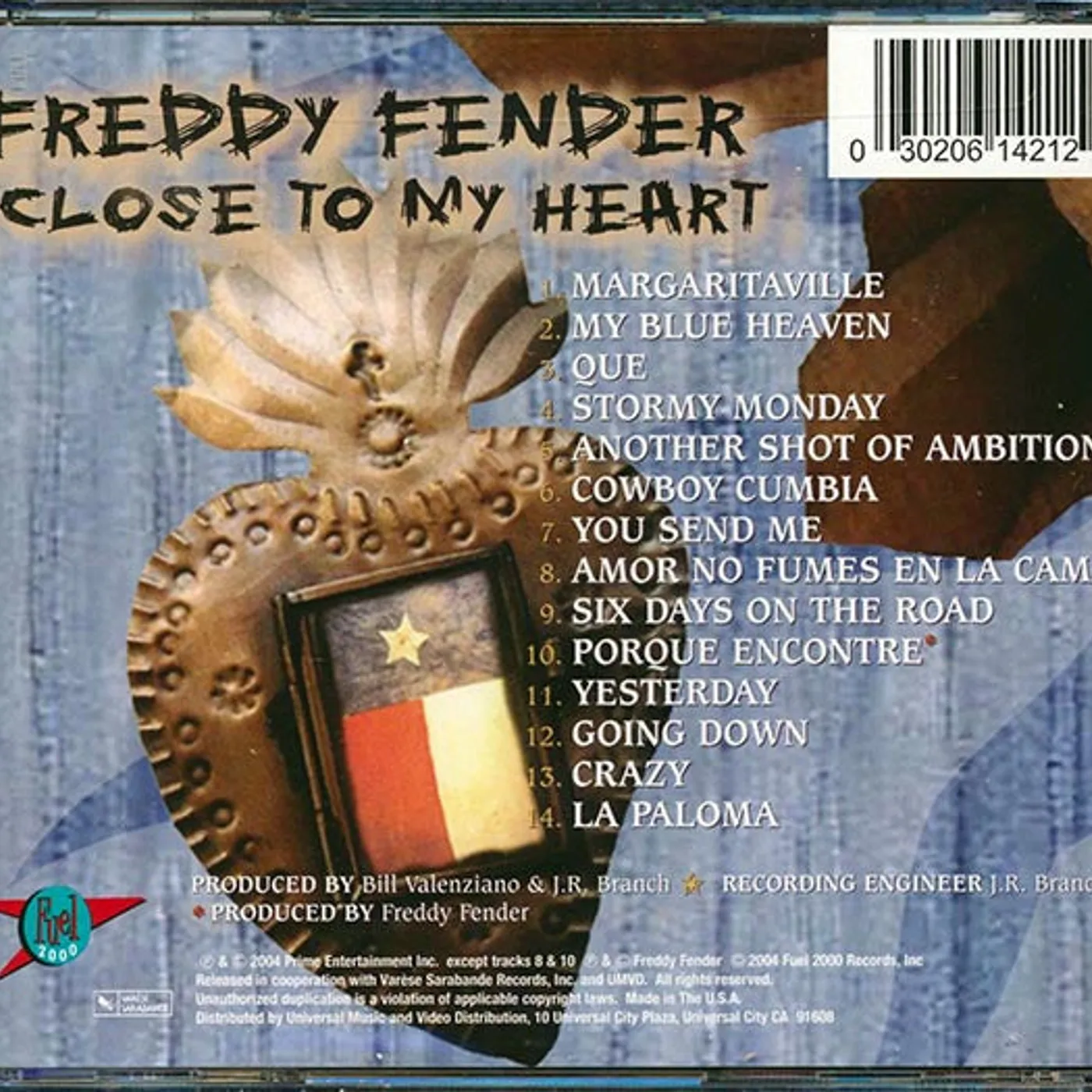 Freddy Fender  CD -  Close To My Heart