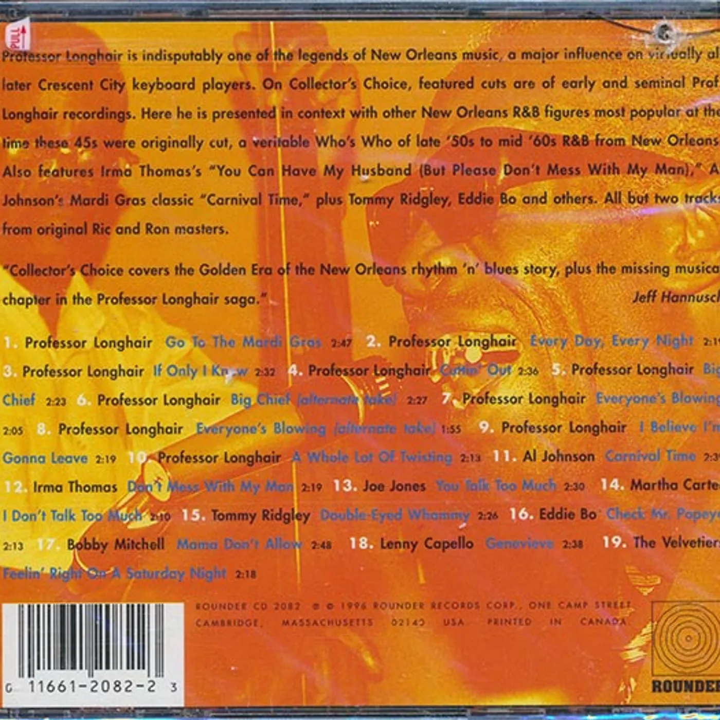 Professor Longhair, Bobby Mitchell, Tommy Ridgley, Etc.  CD -  Collector's Choice Featuring Professor Longhair (marked/ltd stock)
