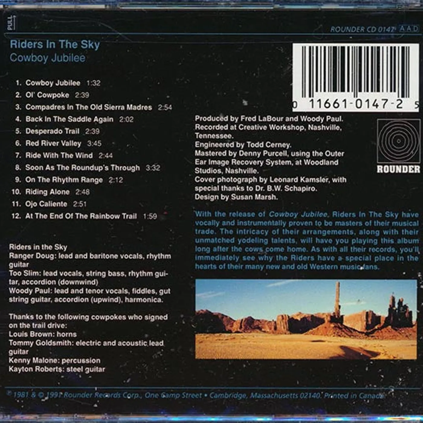 Riders In The Sky  CD -  Cowboy Jubilee (marked/ltd stock)