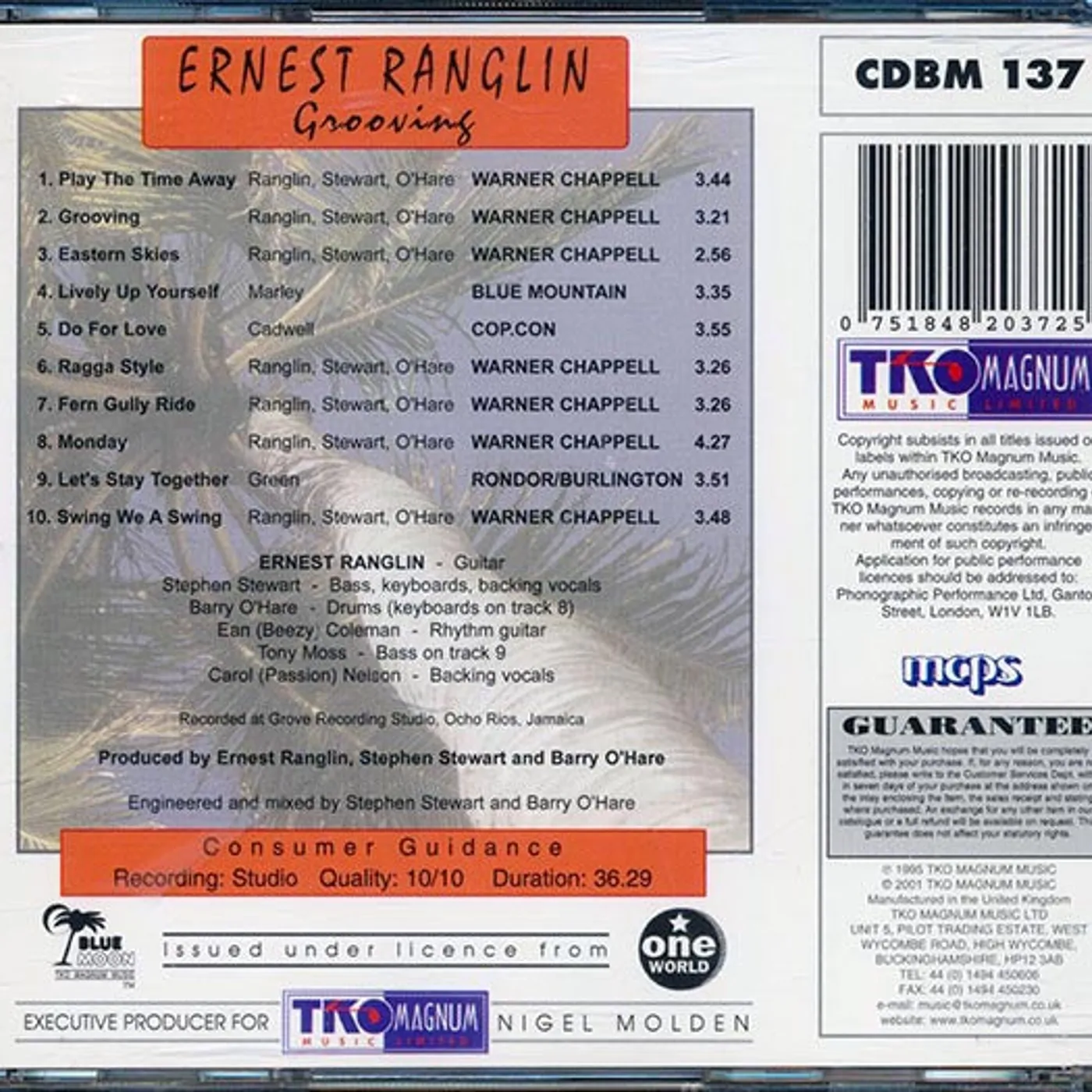 Ernest Ranglin  CD -  Grooving