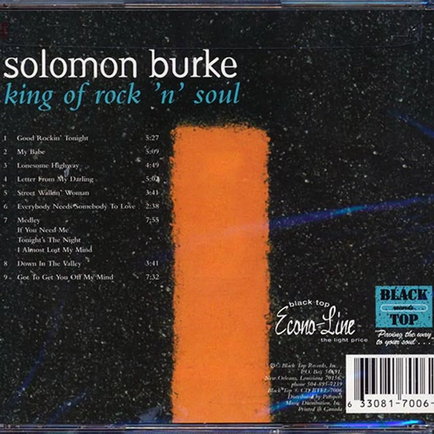 Solomon Burke  CD -  King Of Rock 'N' Soul