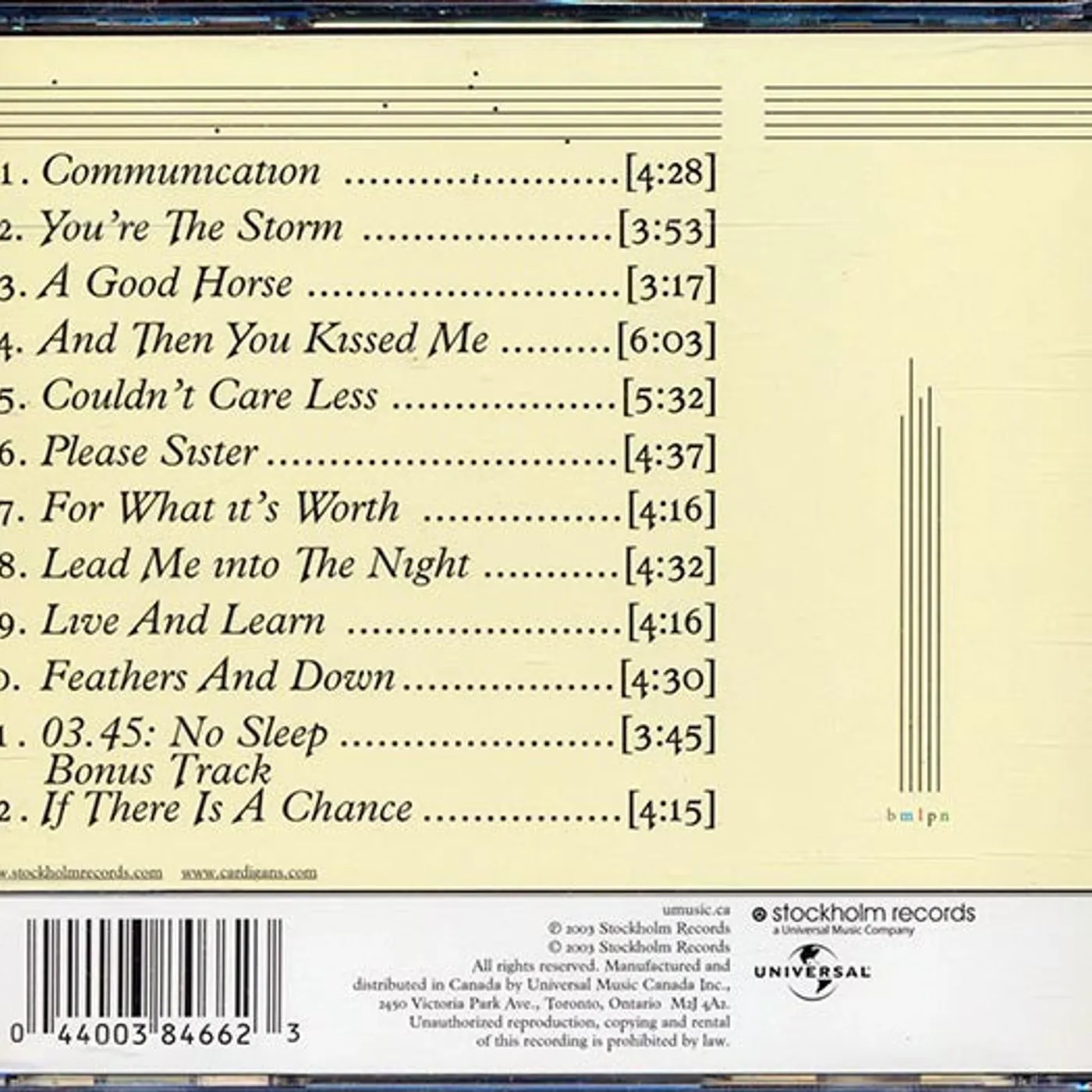 The Cardigans  CD -  Long Gone Before Daylight