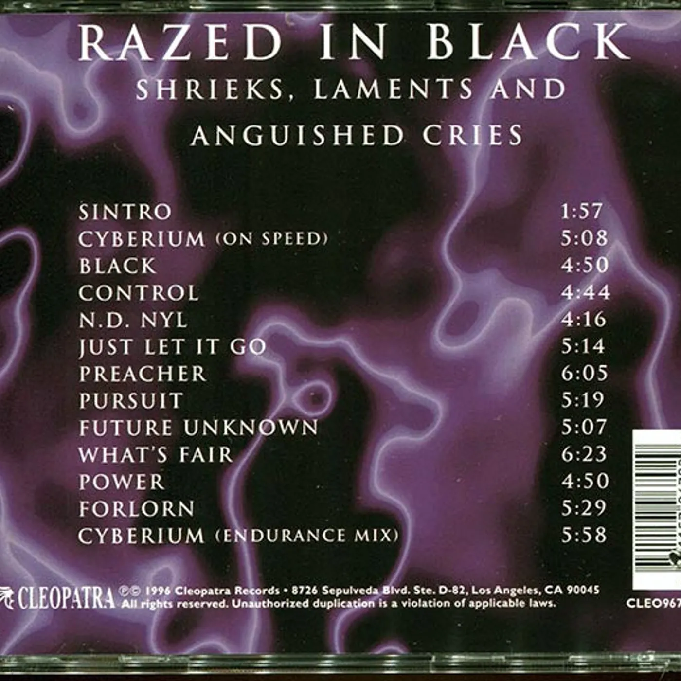 Razed In Black  CD -  Shrieks, Laments And Anguished Cries (marked/ltd stock)