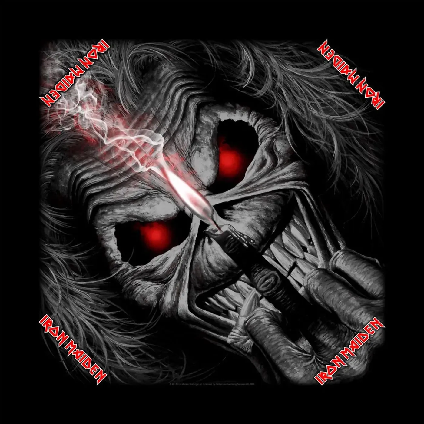 Iron Maiden Bandana -  Eddie Candle Finger