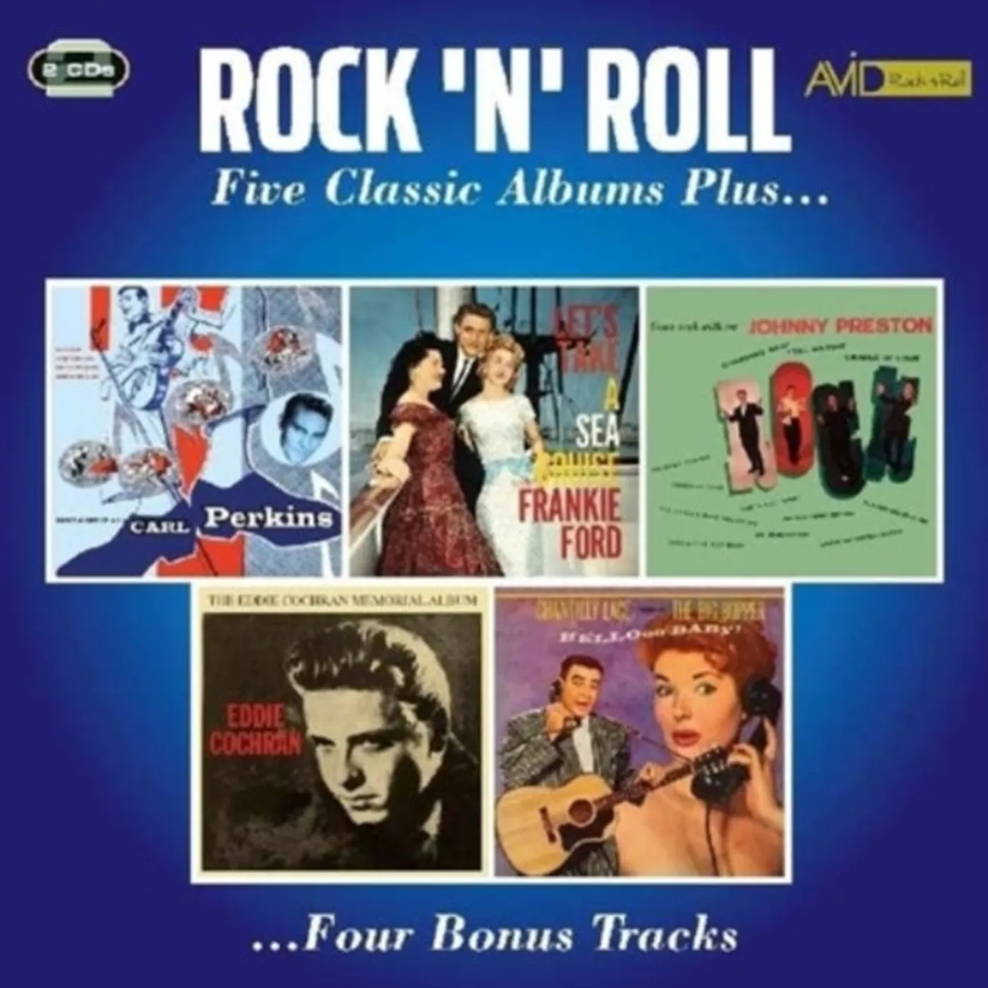 Carl Perkins / Frankie Ford / Johnny Preston / Eddie Cochran / Big Bopper CD - Rock N Roll - Five Classic Albums Plus
