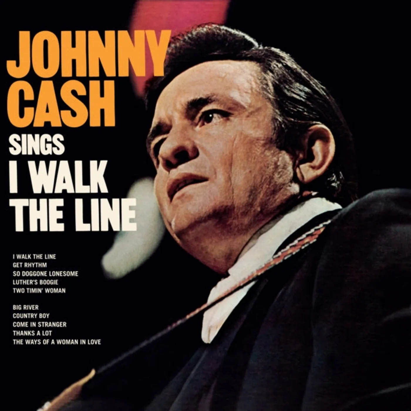 Johnny Cash LP Vinyl Record - Sings I Walk The Line (+4 Bonus Tracks) (Limited Orange Vinyl)