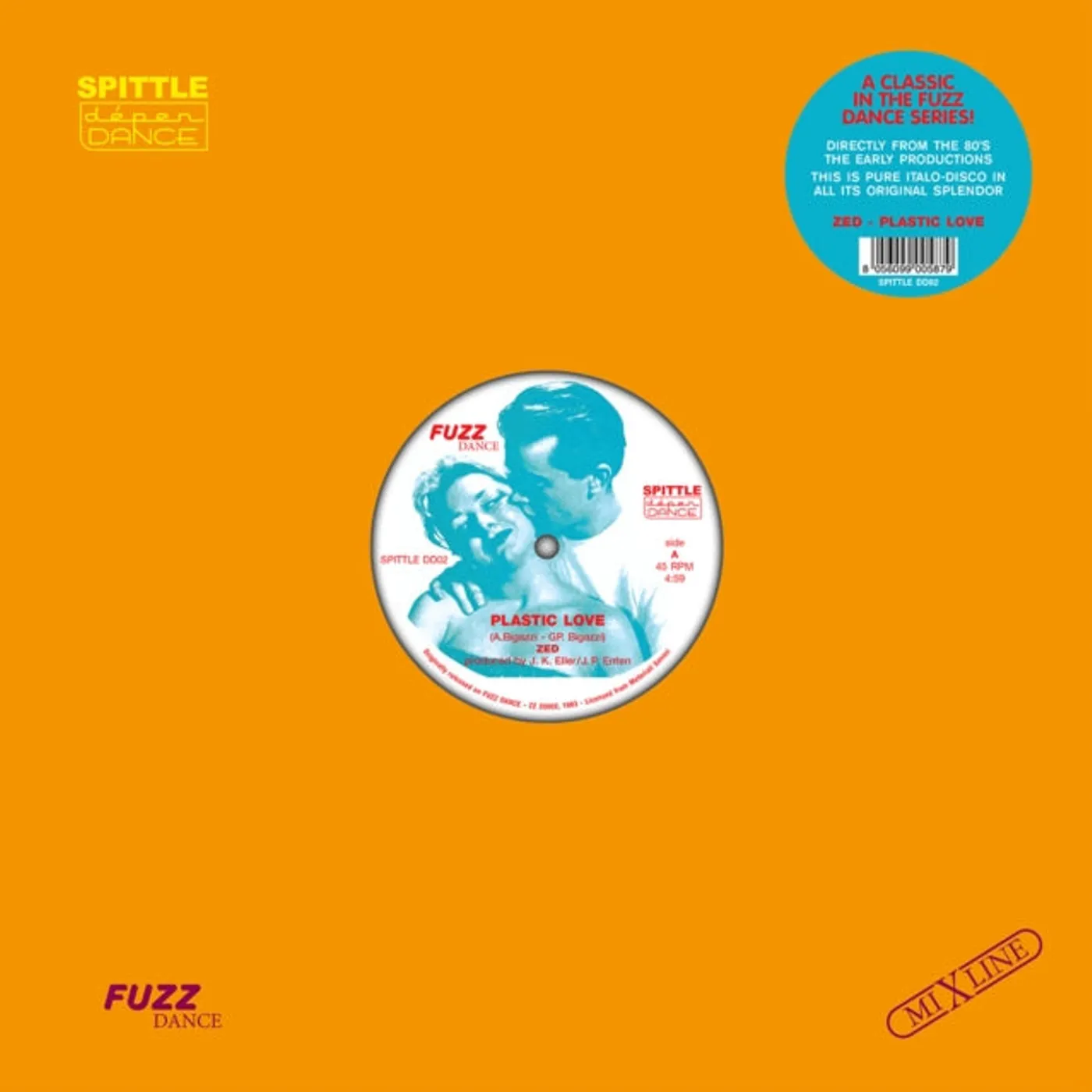 Zed LP Vinyl Record - Plastic Love/Plastic Love (Instrumental Version)