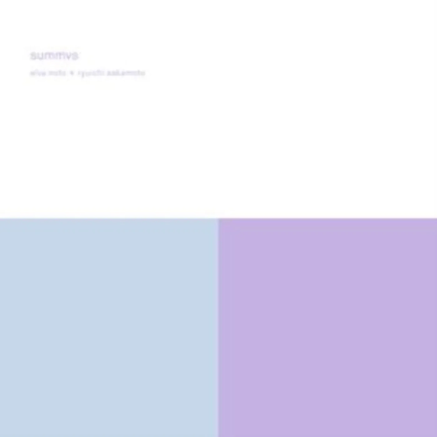 Alva Noto Ryuichi Sakamoto LP Vinyl Record - Summvs (Remaster)