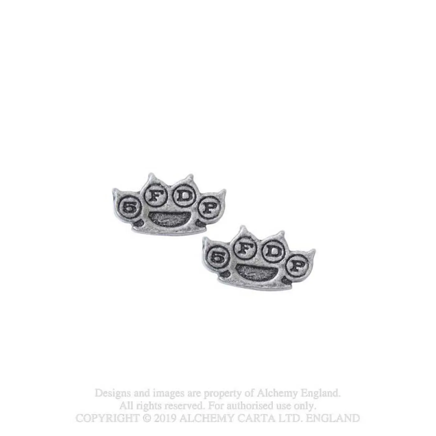 Five Finger Death Punch Knuckle Duster Earrings