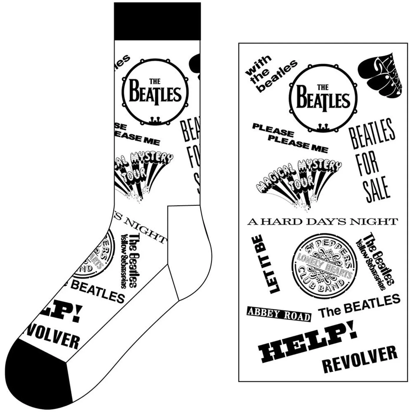 The Beatles White Socks - Albums Monochrome