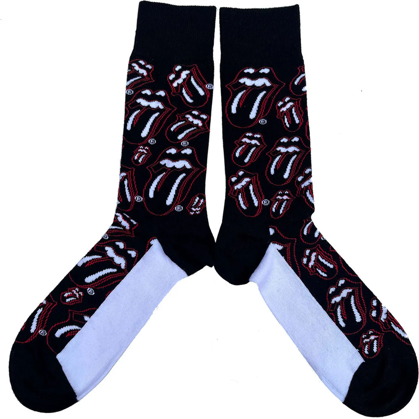 The Rolling Stones Black Socks - Outline Tongues
